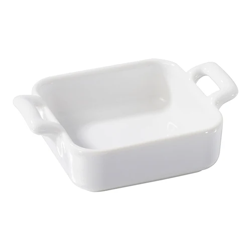 Kvadratna porcelanasta servirna posodica | Revol | Bela | 7 x 7 cm | 0.05 L