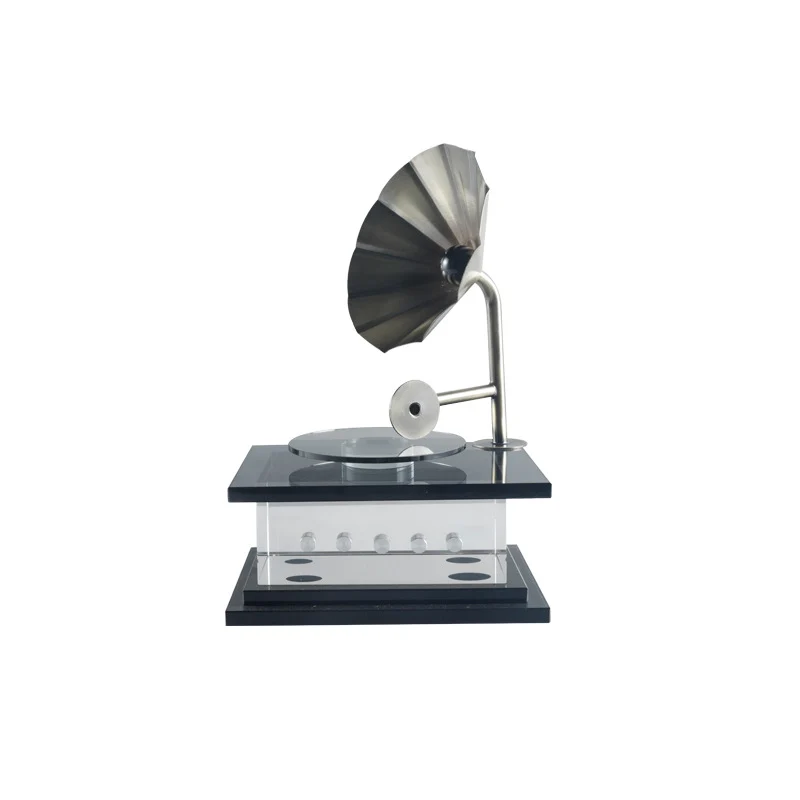 Vintage Dekorative Grammophon Skulptur