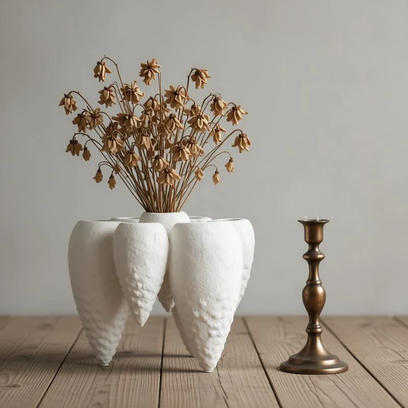 Skulpturale dekorative Blumenvase