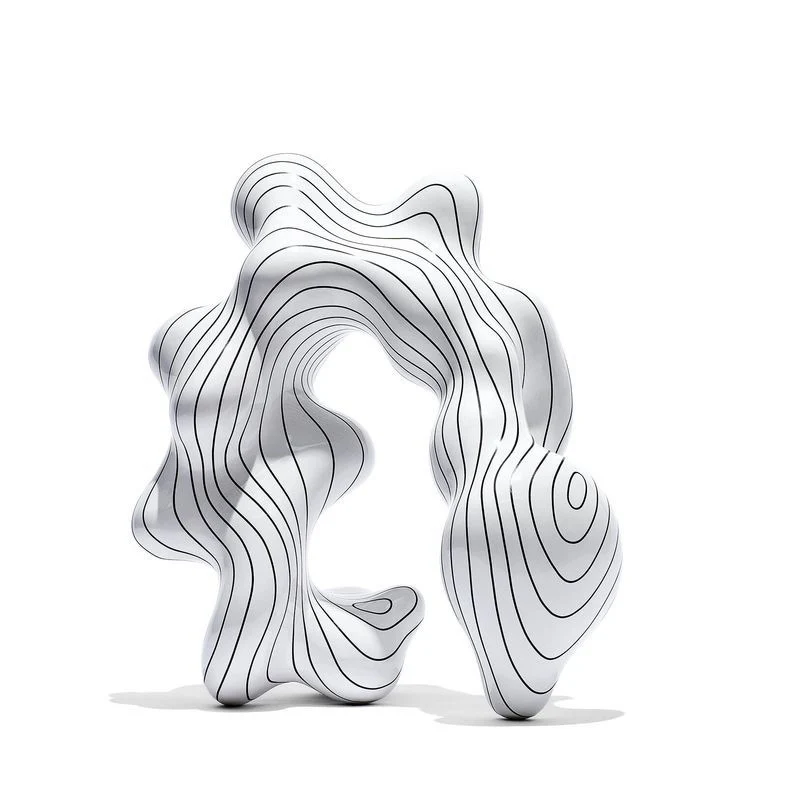 Abstracte Welle Skulptur