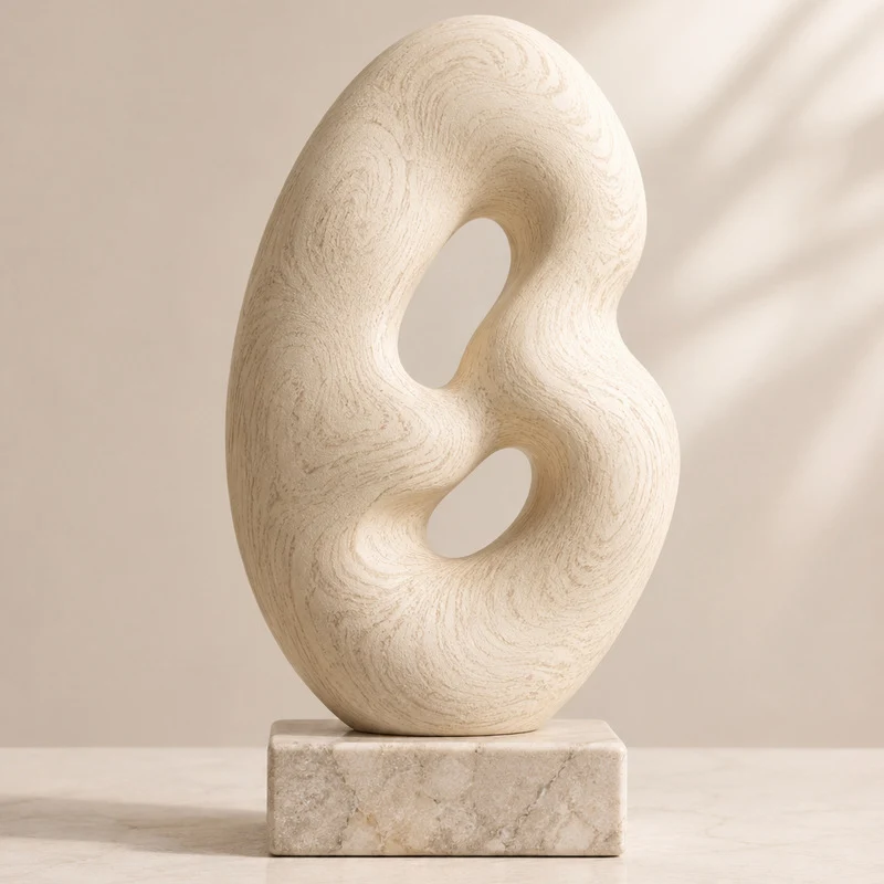 Abstrakte dekorative Steinskulptur