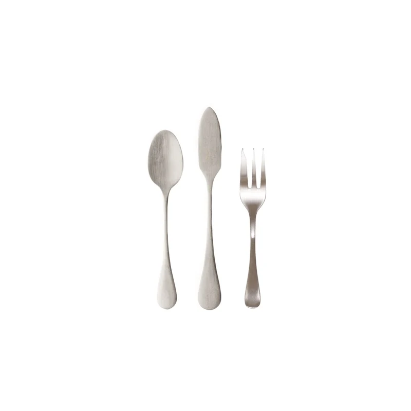 Antigo Aperó-Besteckset 3tlg D10.3cm H5cm silber matt