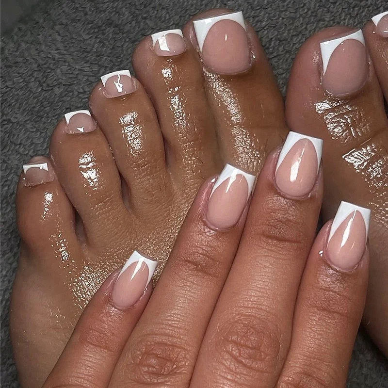Französische Spitze Akryl-Nagelerweiterungen Karnz