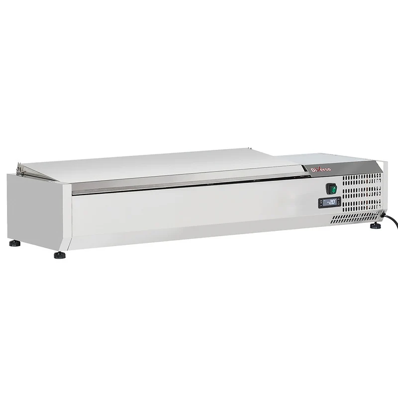Kühlaufsatzvitrine für 5x GN 1/3 & 1x GN 1/2 Behälter, 150 cm, WR-SY15-C3