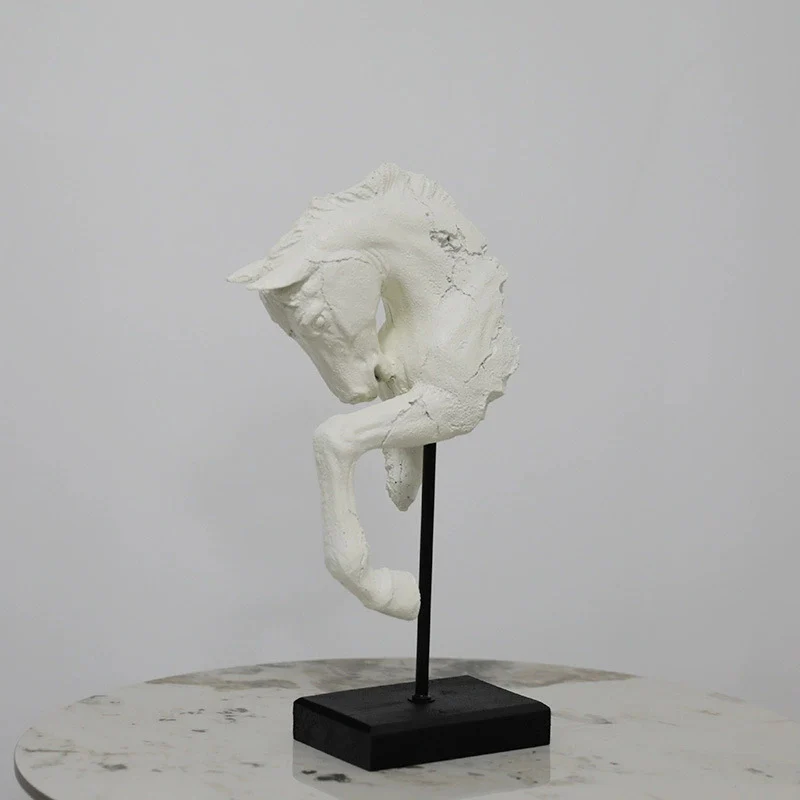 Elegante Pferdekopf Skulptur