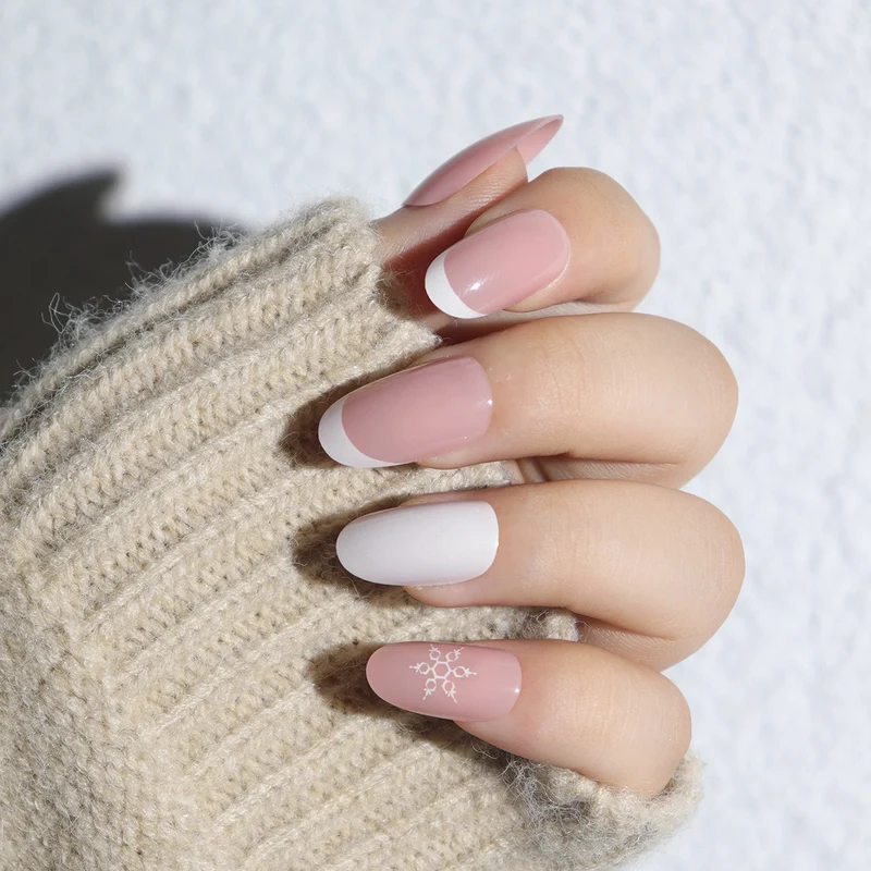 Künstlerische Ombre Stiletto Press-On Nägel Karnz
