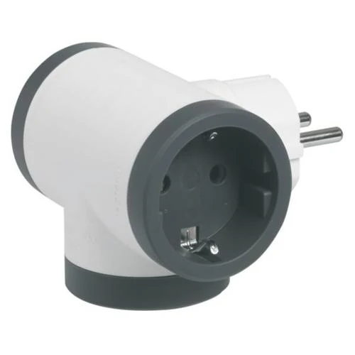Legrand 694520 Multi-outlet plug with 3 lateral outlets White Black