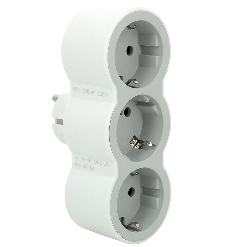 Legrand 694518 3-Way Plug Adapter White