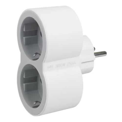 Legrand 694516 2-Way Plug Adapter White