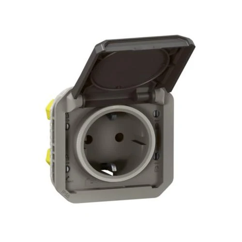 Legrand 069871L Plexo German Socket Outlet Auto 16A 250V Anthracite