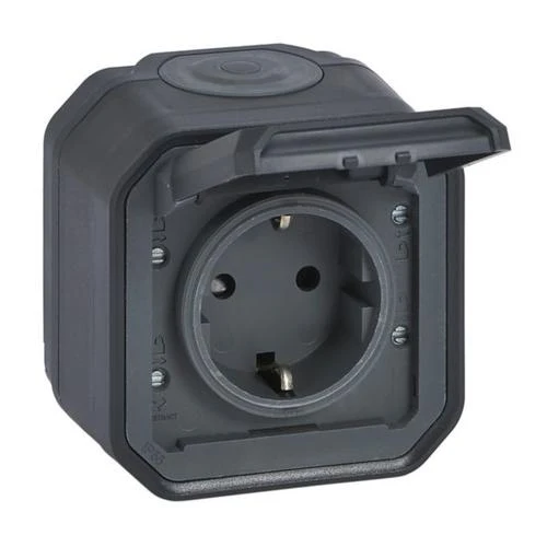 Legrand 069783L Plexo German Socket Outlet Screw Anthracite Surface