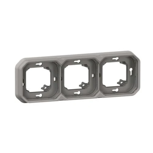Legrand 069687L Plexo 3-Gang Flush Mounting Frame IP55 Grey