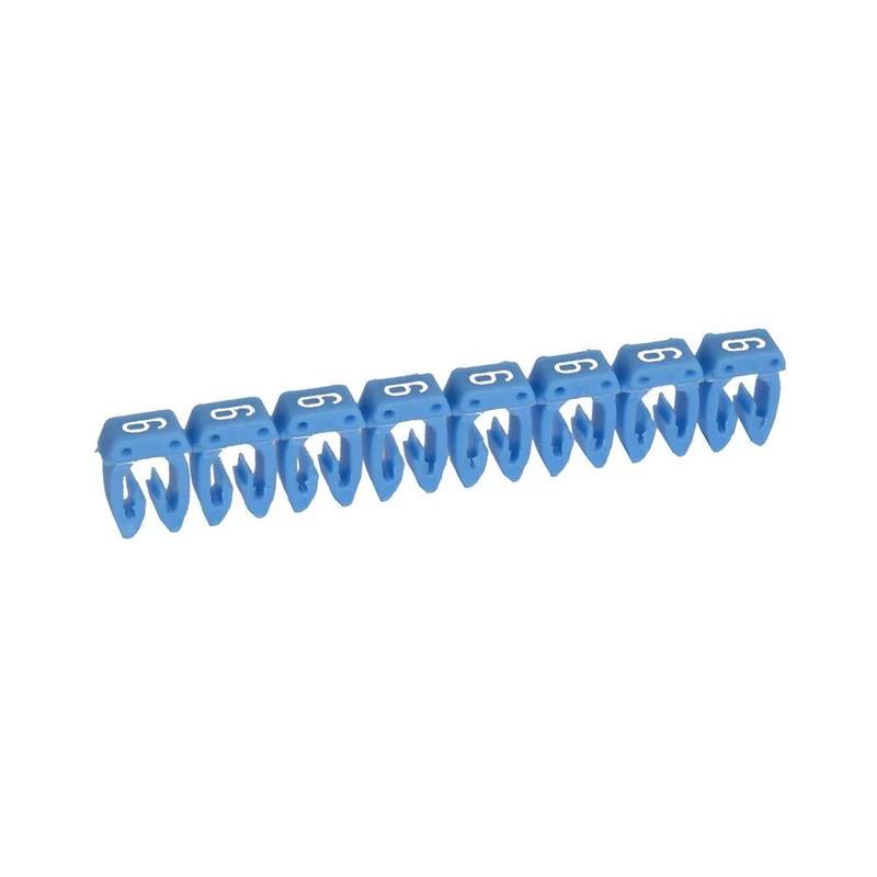 Legrand 038226 CAB3 Wire Marker Number '6' Blue 1.5 to 2.5 mm² Strip of 30