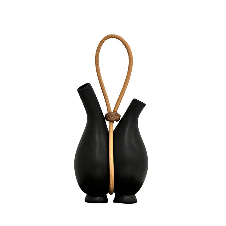 Künstlerische Doppelauslauf Dekorative Vase