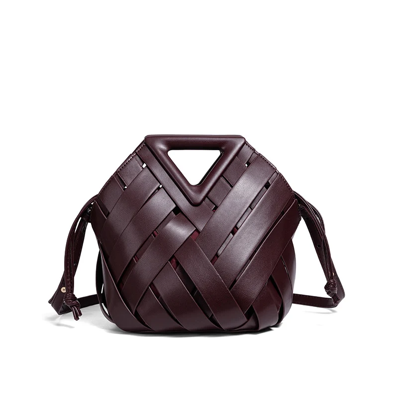 Handgefertigte Geflochtene Leder-Handtasche Karnz