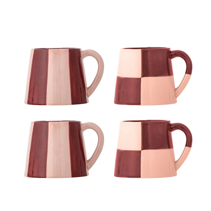 Floki Becher, Rose, Steingut