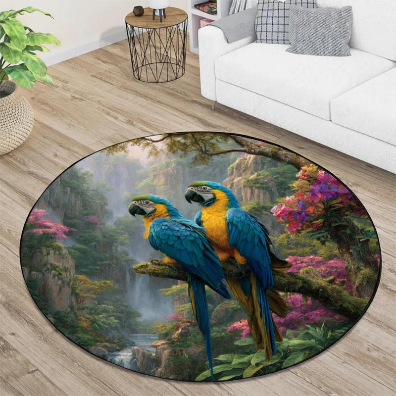 Runder Natur-inspirierter Teppich