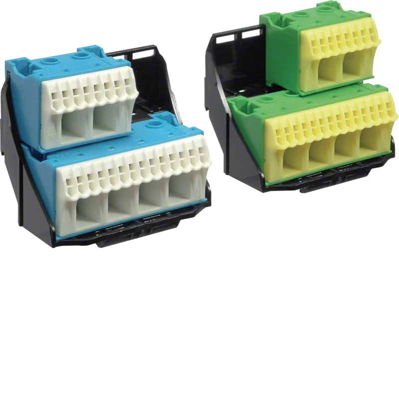 Hager FZ384 Träger, univers Z, mit 2 x 28 PE/N-Klemmen in Quick-Connect Technik, waagerecht