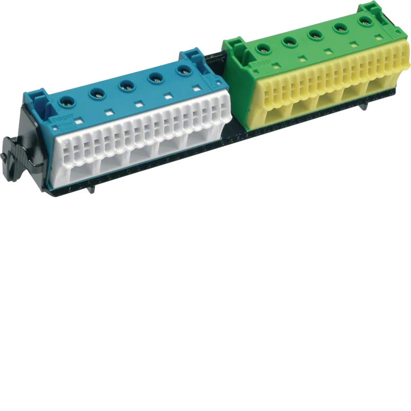 Hager FZ383 Träger, univers Z, mit 2 x 22 PE/N-Klemmen in Quick-Connect Technik, waagerecht