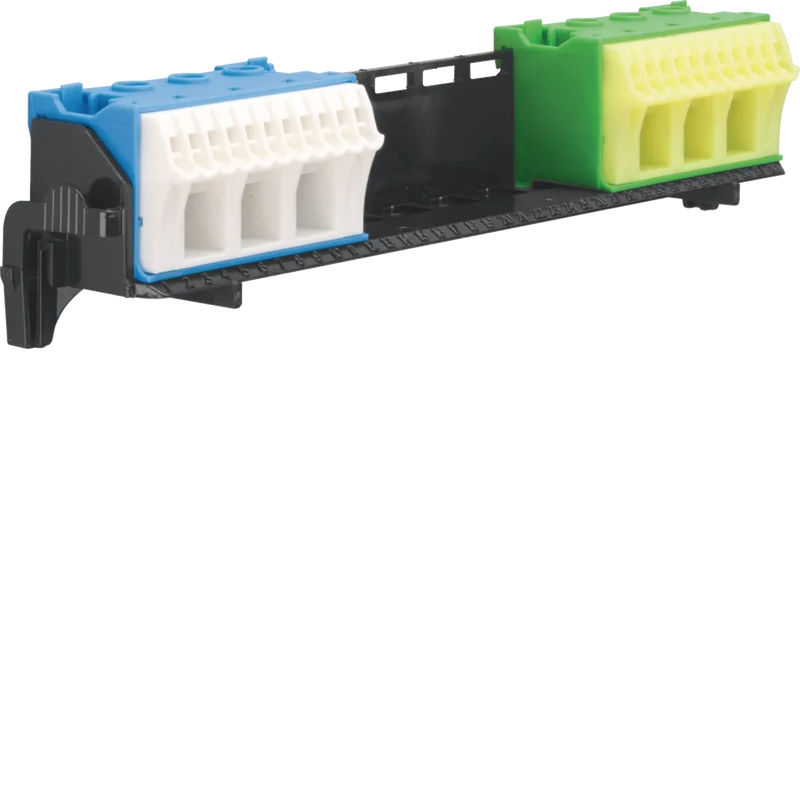 Hager FZ381 Träger, univers Z, mit 2 x 14 PE/N-Klemmen in Quick-Connect Technik, waagerecht