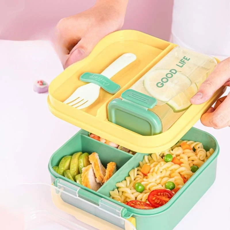 Multifunktionale Lunchbox mit integriertem Besteck