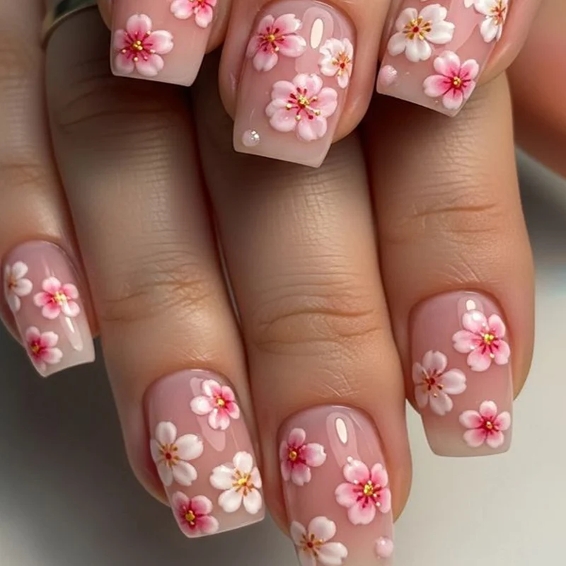 Floral Acryl Nagelkunst Erweiterungen Karnz 1789713374