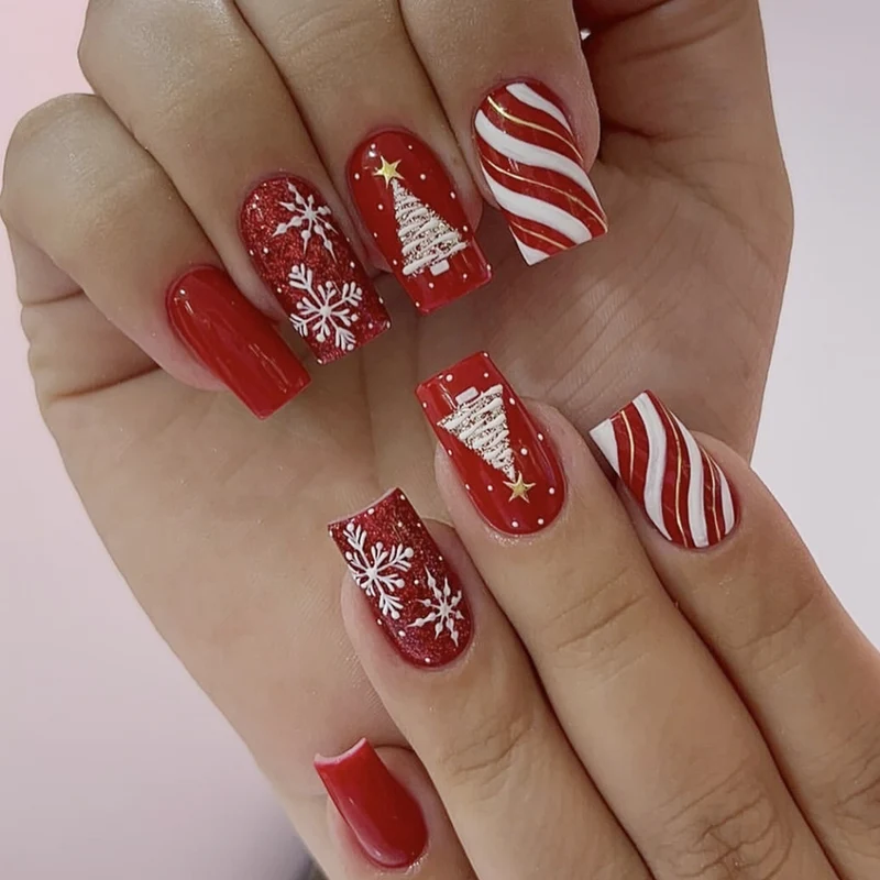 Festliches Winter-Themen Nagelkunstset Karnz