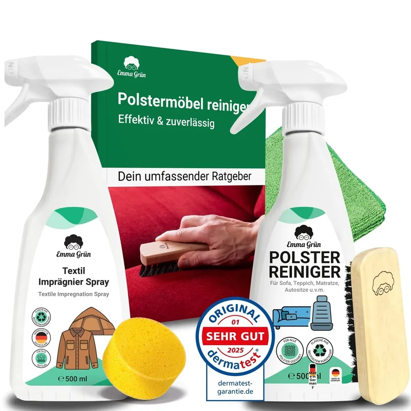 Sofa reinigen Set mit Polsterreiniger & Imprägnierer