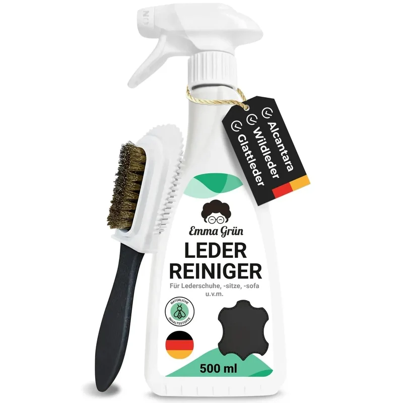 Lederreiniger mit Wildlederbürste (500 ml)