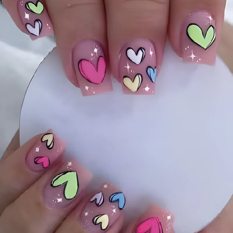 Herz-Design Press-On Nail Set Karnz