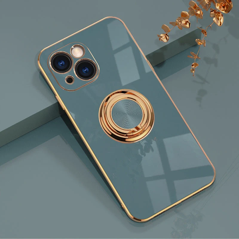 Plattiertes iPhone-Case mit Ring | Karnz