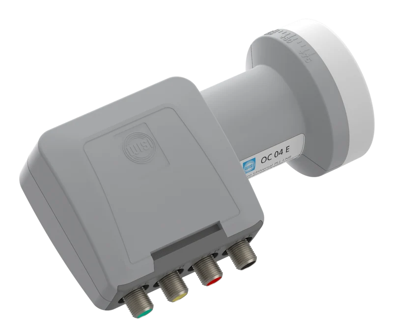Wisi OC 04E Speisesystem Quattro 40mm lichtgrau - 4x Ausgänge auf Multiswitch oder Kanalaufbereitungen