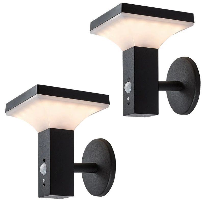 Rabalux-Leuchte, Wandleuchte, für den Außenbereich, solarbetrieben, IP44, 4-W-LED, Geleen, 2 Stück