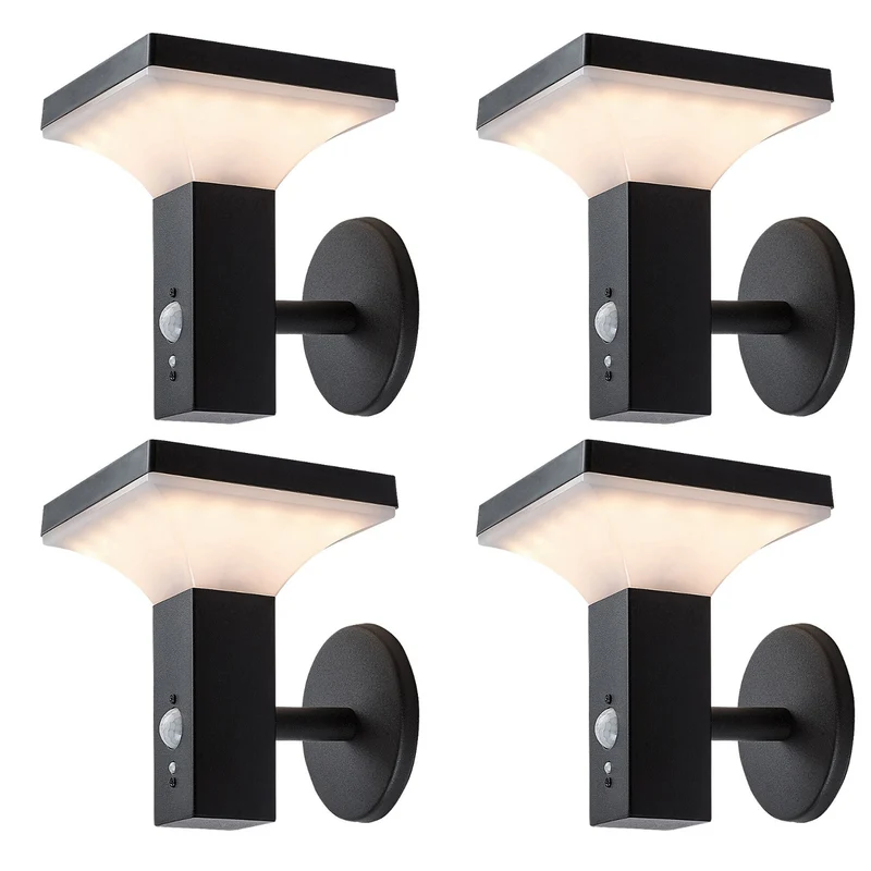 Rabalux-Leuchte, Wandleuchte, für den Außenbereich, solarbetrieben, IP44, 4-W-LED, Geleen, 4 Stück