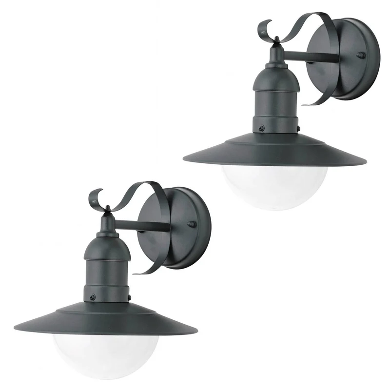 Rabalux-Wandleuchte, für den Außenbereich, IP44, E27, max. 60 W, grün, Oslo, 2 Stück