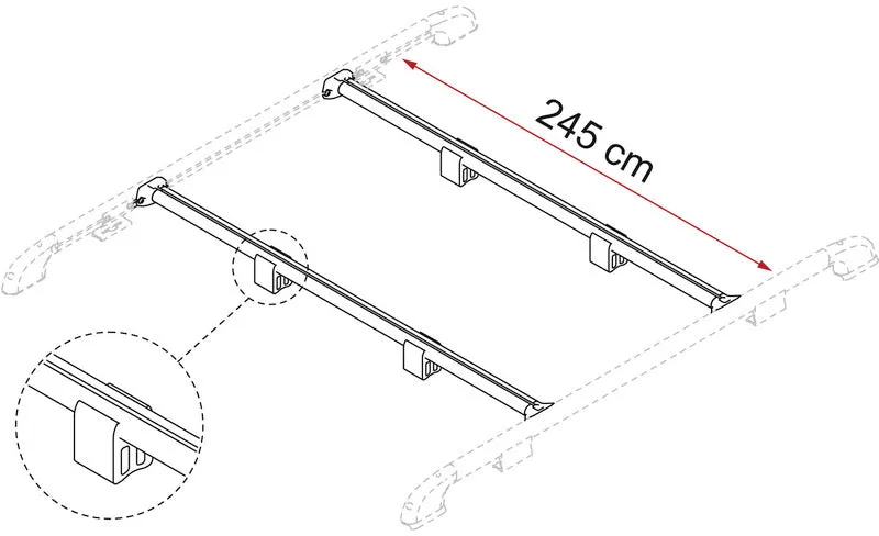 Querstange für Dachreling 41100