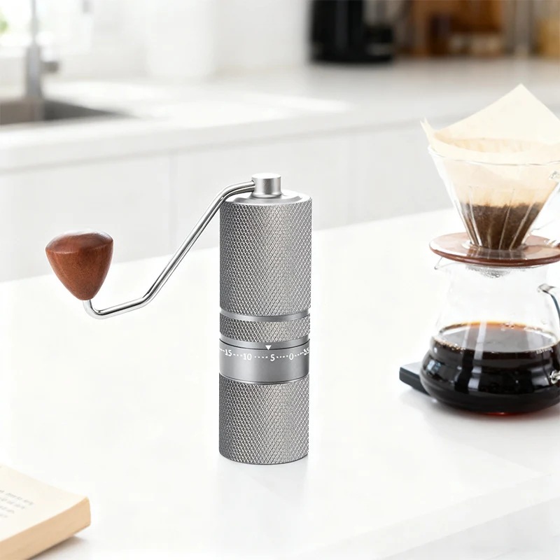 Handkaffeemühle mit Stahlkern, Luxus-Design