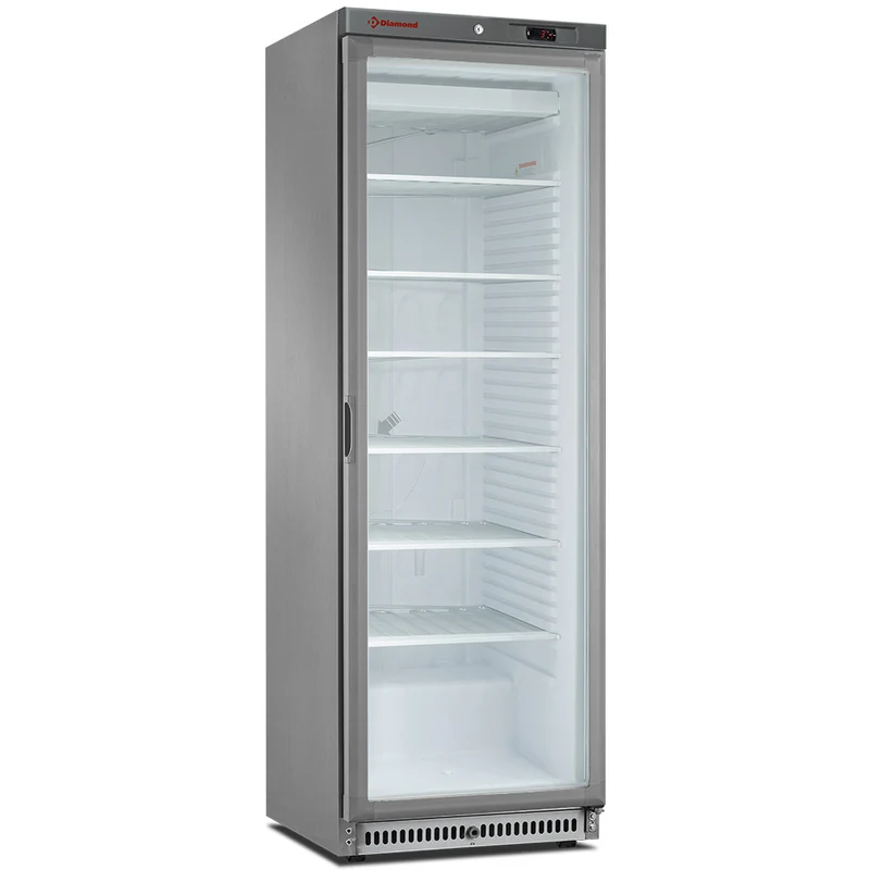Tiefkühlschrank mit Glastür , 400 L , Edelstahl, NFT402-R2X/G