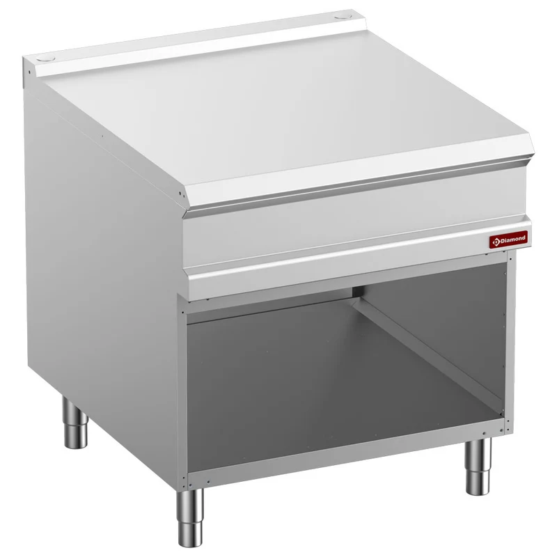 Neutral-Arbeitselement mit offenem Unterbau , 800 x 900 mm , Edelstahl, N9/PTA8-N