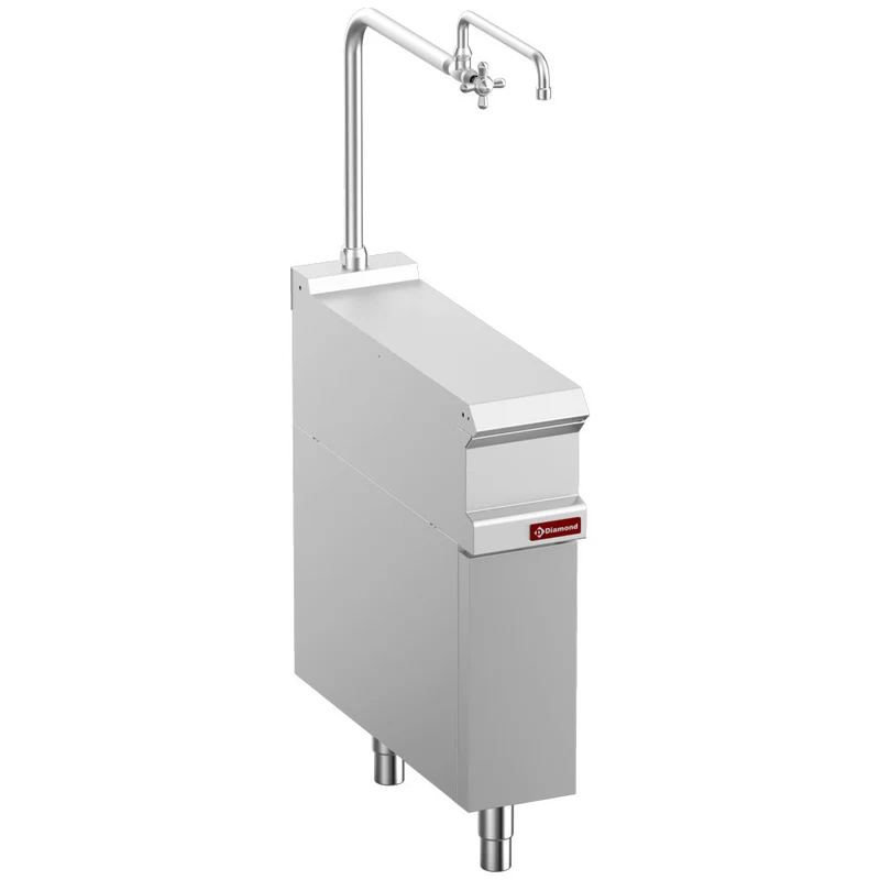 Edelstahl Beistellelement mit Wasserarmatur , 20 x 70 cm , 700er Serie, N7/PCF2-W