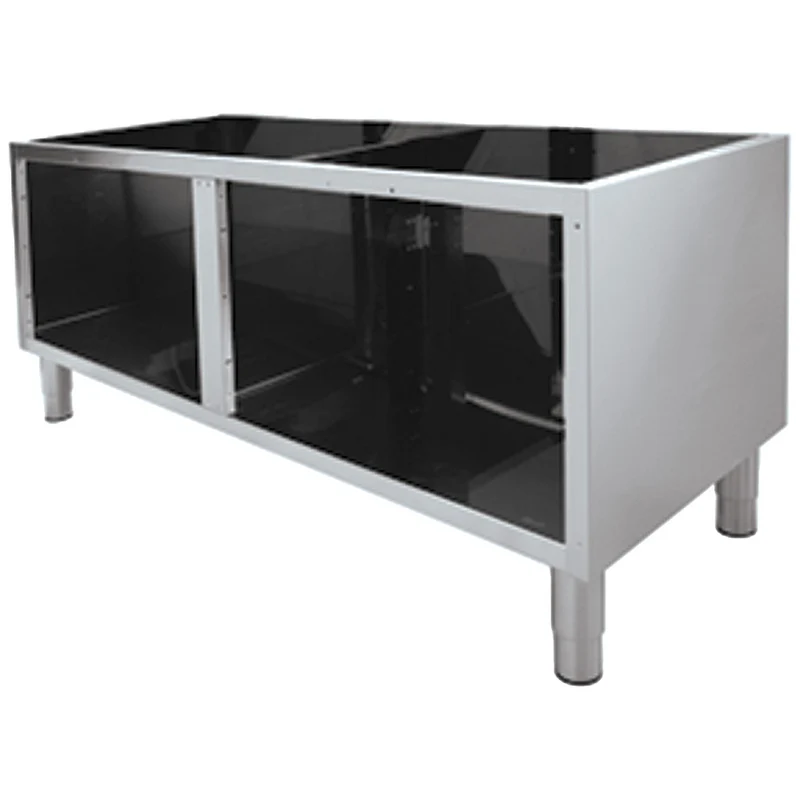 Offener Edelstahl-Unterbau, 1100 mm breit, höhenverstellbar, N65/BA11-N