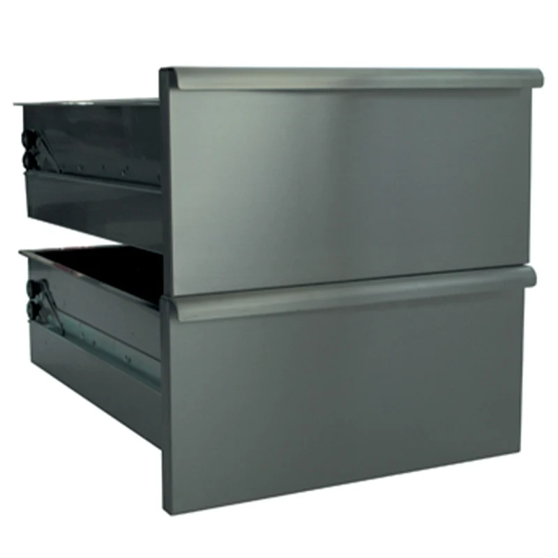 Gastro Unterbauelement mit 2 Schubladen, 40 cm breit, N65/2TR4-N
