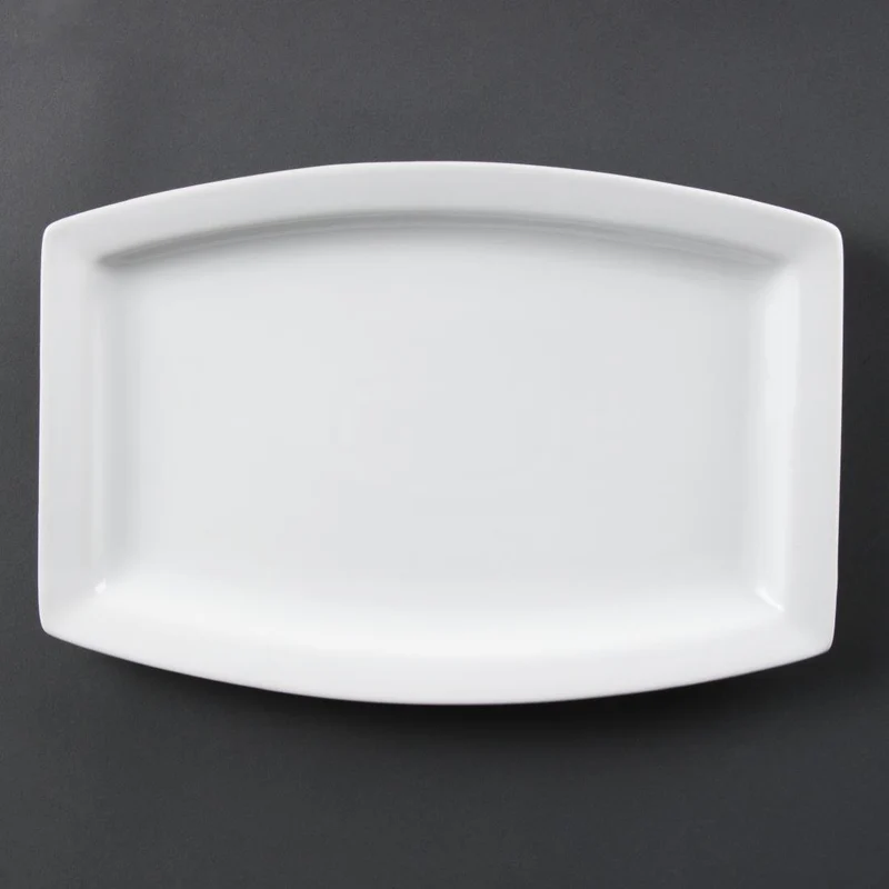 Pravokotni servirni krožnik 32cm | Olympia Whiteware | Set 6 kosov