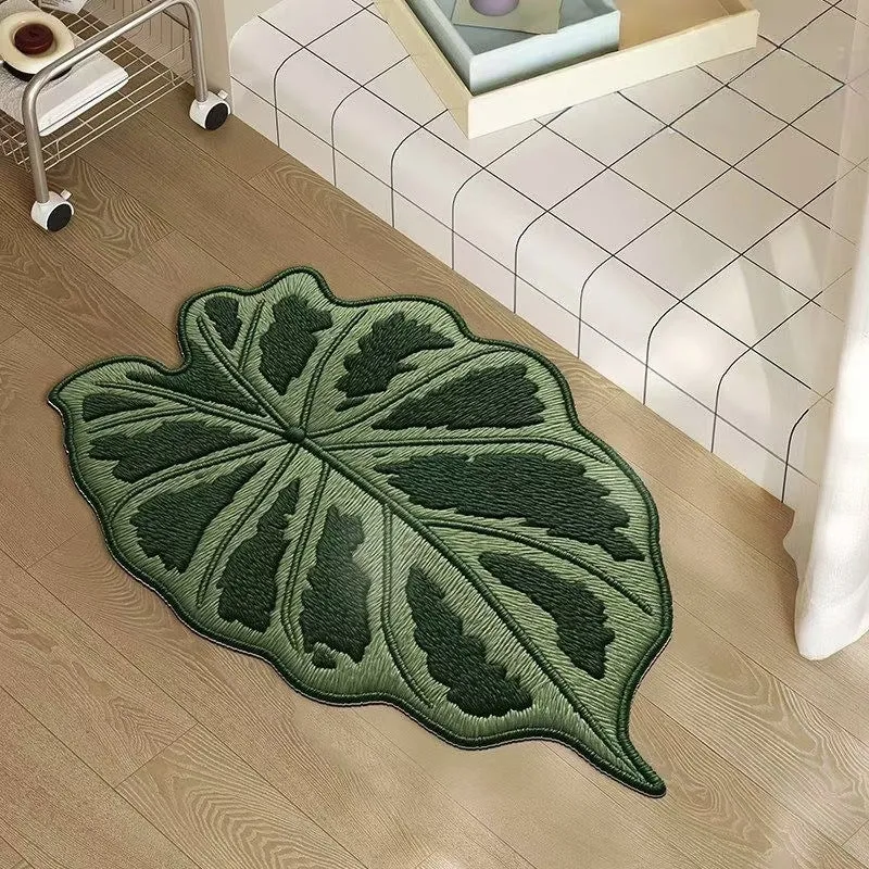 Monstera-Blatt-förmige Fußmatte Karnz