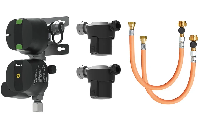 Gasdruckregler, Truma DuoControlCS, vertikal Set