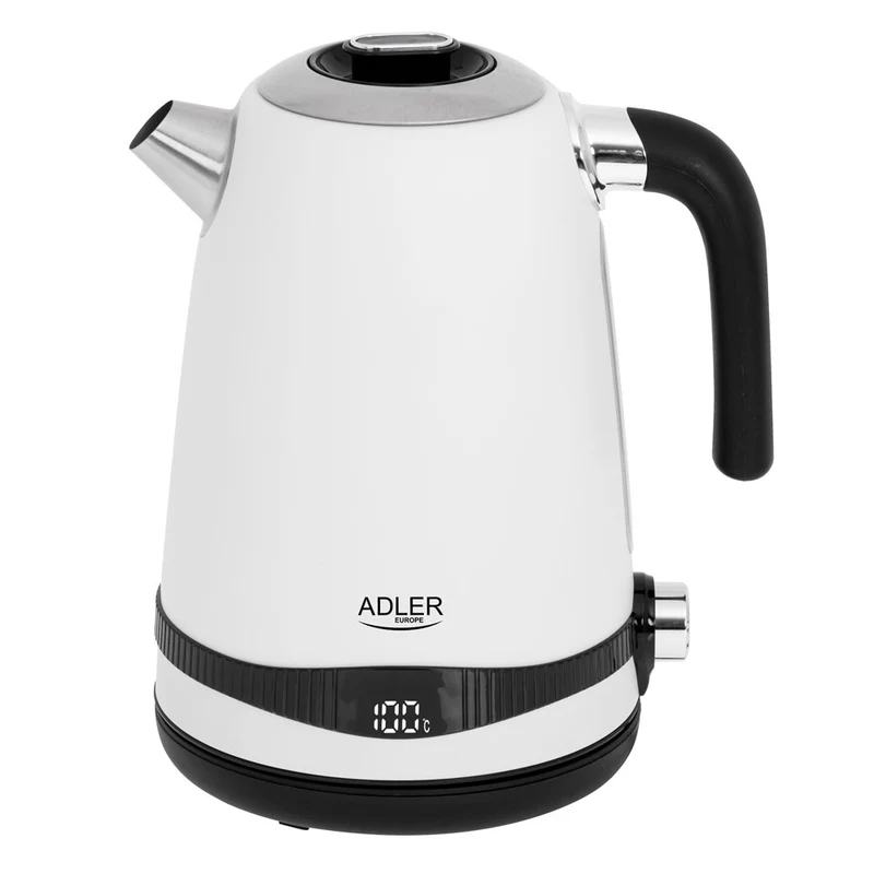 Adler AD 1295w Wasserkocher weiß 1,7 L mit Temperatureinstellung