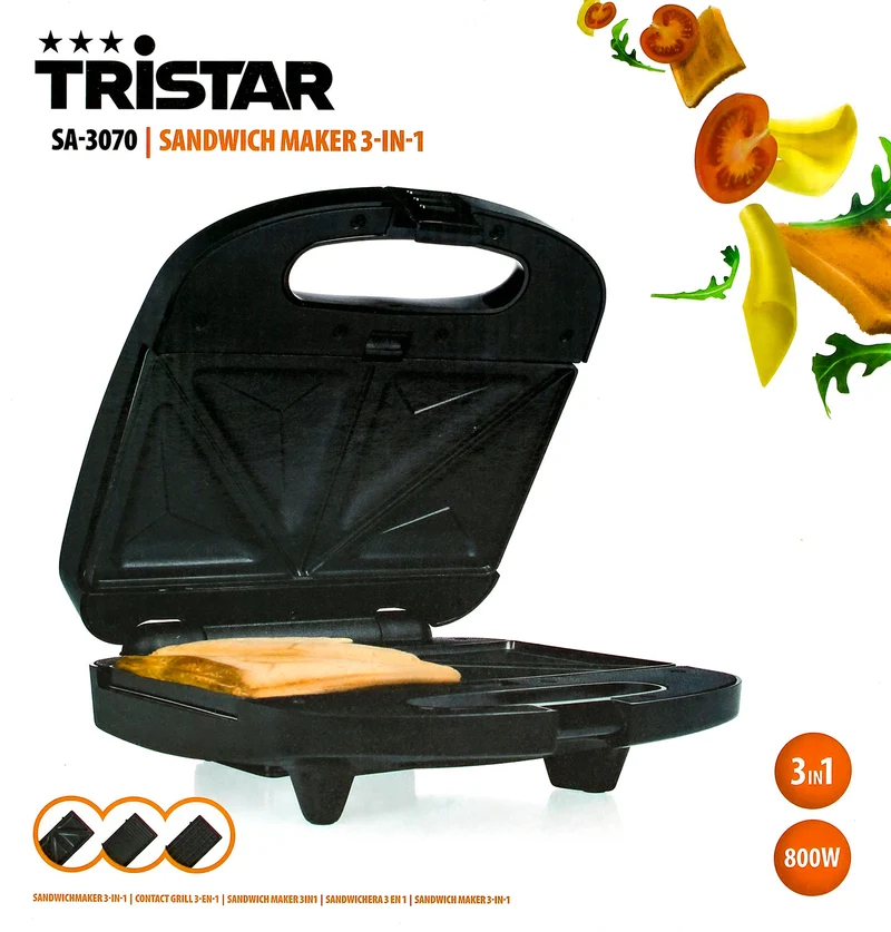 Tristar SA-3070 Sandwich-Maker 3in1