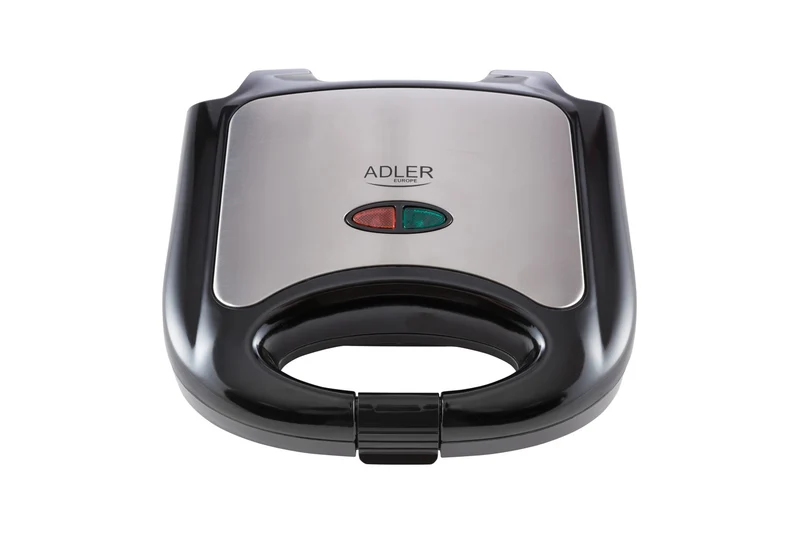Adler AD 3015 Sandwichmaker schwarz / silber 750 Watt mit Backampel