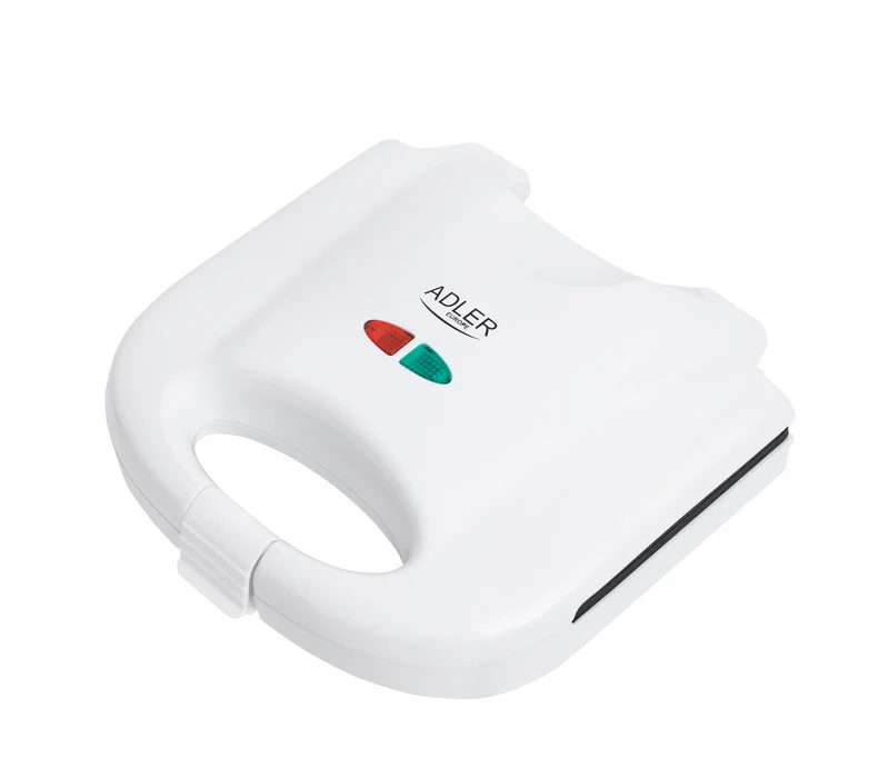 Adler AD 301 Sandwichmaker weiß 750 Watt mit Backampel