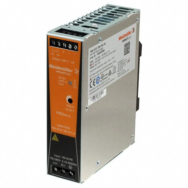 Weidmuller 1469470000 PRO ECO DIN Power Supply 72W 24V 3A